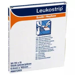 LEUKOSTRIP Wound suture strips 6.4x102 mm, 10x5 pieces