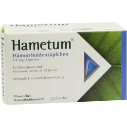 HAMETUM Hemorrhoid suppositories, 25 pcs