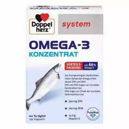 DOPPELHERZ Omega-3 concentrate system capsules, 120 pcs