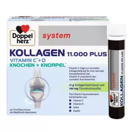 DOPPELHERZ Collagen 11,000 Plus system ampoules, 30X25 ml