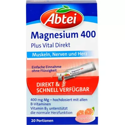 ABTEI Magnesium 400+Vitamin B Complex Granules, 20 pcs