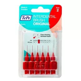 TEPE Interdental brush Original 0.5mm ISO 2 red, 6 pcs