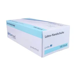 Latex gloves once powder-free M, 100 pcs