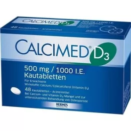 CALCIMED D3 500 mg/1000 I.E. chewing tablets, 48 pcs