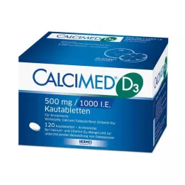 CALCIMED D3 500 mg/1000 IU chewable tablets, 120 pcs