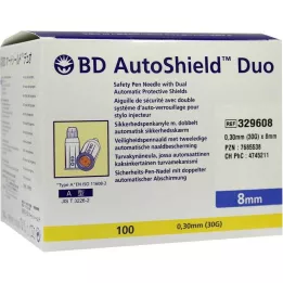 BD AUTOSHIELD Duo Safety Pen Needles 8 mm, 100 pcs