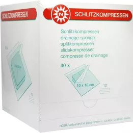 SCHLITZKOMPRESSEN 10x10 cm sterile 12-fold, 40X2 pcs