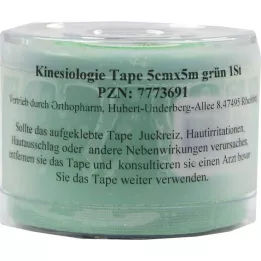 KINESIOLOGIE Tape 5 cmx5 m green, 1 pcs
