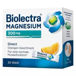 BIOLECTRA Magnesium 300 mg Direct Orange Sticks, 20 pcs
