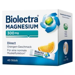 BIOLECTRA Magnesium 300 mg Direct Orange Sticks, 40 pcs