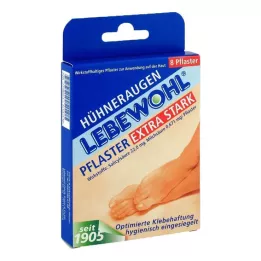LEBEWOHL Corn plaster extra strong, 8 pieces