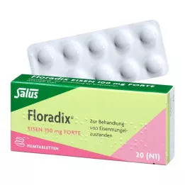 FLORADIX Iron 100 mg forte film-coated tablets, 20 pcs