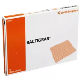 BACTIGRAS antiseptic paraffin gauze 10x10 cm, 10 pcs