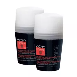 VICHY HOMME Dezodorant antyperspirant w kulce 72h DP, 2X50 ml
