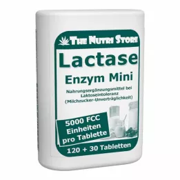 LACTASE 5,000 FCC enzyme mini tablets in dosing dispenser, 120 pcs