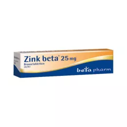 ZINK BETA 25 effervescent tablets, 20 pcs