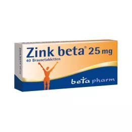 ZINK BETA 25 effervescent tablets, 40 pcs