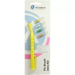 PIC BRUSH Intro Kit yellow 1 handle+4 brushes, 1 p