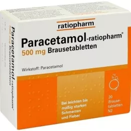Paracetamol-ratiopharm 500 mg pezsgő tabletták, 20 db