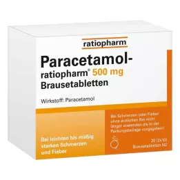 PARACETAMOL-ratiopharm 500 mg effervescent tablets, 20 pcs