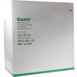 GAZIN Gauze comp.10x20 cm sterile 12-ply extra large, 20X5 pcs