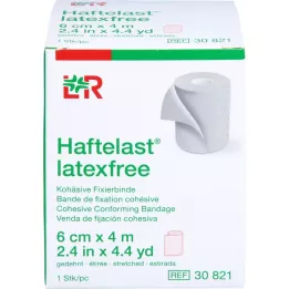 HAFTELAST Fixation bandage, cohesive, latex-free, 6 cm x 4 m, cream, 1 piece