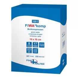 MULLKOMPRESSEN 10x10 cm non-sterile 8-ply, 100 pcs