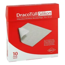 Dracotull Sil.10x10 cm silicone-resistant wound control pad, 10 pcs