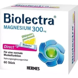 BIOLECTRA Magnesio 300 mg bastoncini di limone diretto, 60 pz