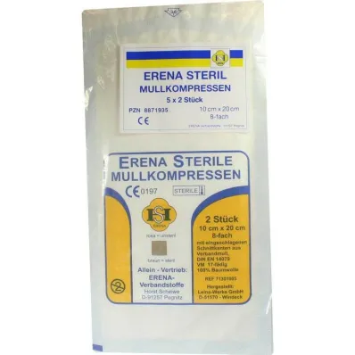 Erena sterile gauze compress 10x20, 5x2 pieces Erena sterile gauze compress 10x20, 5x2 pieces