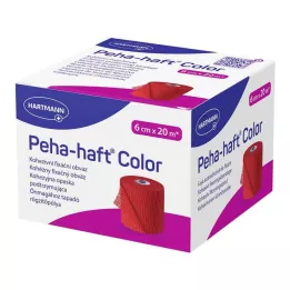 PEHA-HAFT Color Fixing Tape latex-free 6 cm x 20 m red, 1 piece
