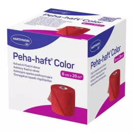PEHA-HAFT Color Fixing Tape latex-free 8 cm x 20 m red, 1 piece