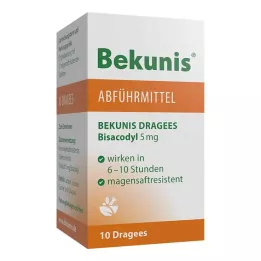 BEKUNIS Dragees Bisacodyl 5 mg gastric juice tablet, 10 pcs