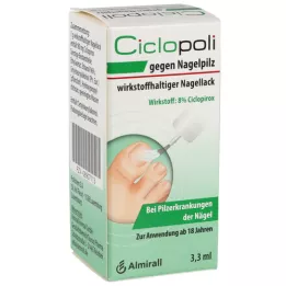 CICLOPOLI Against nail fungus active ingredient. Nail polish, 3.3 ml