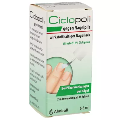 CICLOPOLI Against nail fungus active ingredient. Nail polish, 6.6 ml