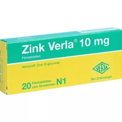 ZINK VERLA 10 mg Filmtabletten, 20 St