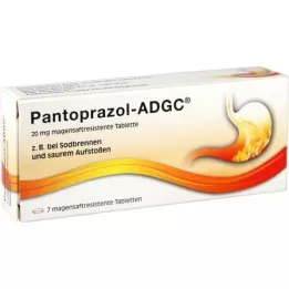 PANTOPRAZOL ADGC 20 mg gastrointestinal tablets, 7 pcs