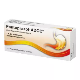 PANTOPRAZOL ADGC 20 mg gastro-resistant tablets, 7 pcs