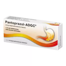 PANTOPRAZOL ADGC 20 mg gastro-resistant tablets, 14 pcs