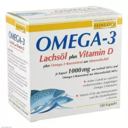 Omega 3 Salmon Oil Plus Vit. D Plus Omega3C. KPS., 100 st