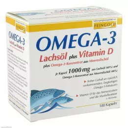 OMEGA-3 LACHSÖL plus Vit.D plus Omega-3 Conc. Caps., 100 pcs
