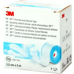 3M silicone coated plaster 2.5cmx5m roll, 12 pcs