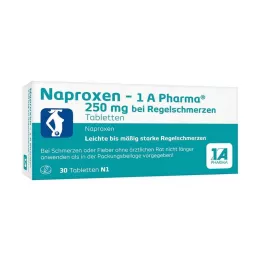 NAPROXEN-1A Pharma 250 mg B. Regel pain Tabl., 30 pcs