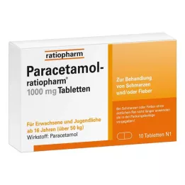 PARACETAMOL-ratiopharm 1,000 mg tablets, 10 pcs