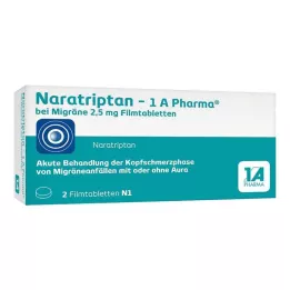NARATRIPTAN-1A Pharma for Migraine 2.5 mg film-coated tablets, 2 pcs