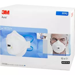 ATEMSCHUTZMASKE 3M 1872V+ with valve Aura FFP2, 10 pcs