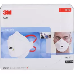 ATEMSCHUTZMASKE 3M 1873V+ with valve aura ffp3, 10 pcs