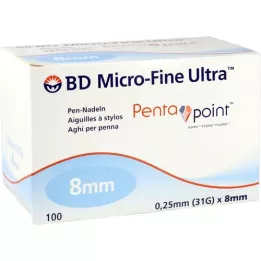 BD Micro-Fine Ultra Pen Needles 0.25x8 mm, 100 pcs