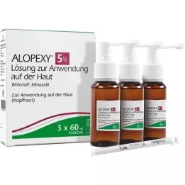 ALOPEXY 5% solution for use on the skin, 3x60 ml
