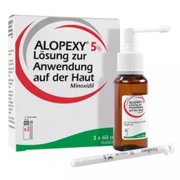 ALOPEXY 5% solution for cutaneous application, 3X60 ml